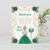 Sweet 16 Blonde Princess Green サンキューカード (スタンド正面)