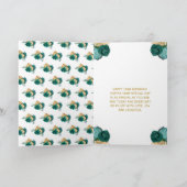 Sweet 16 Blonde Princess Teal Happy Birthday カード (内部)