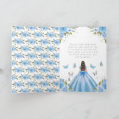 Sweet 16 Blue Princess Brunette Girl カード (内部)