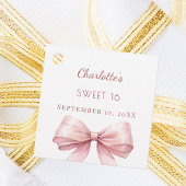 Sweet 16 blush pink bow DIY フェイバータグ