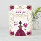 Sweet 16 Dark Skin Princess Burgundy  サンキューカード (スタンド正面)