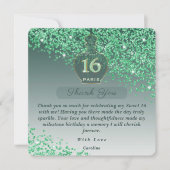 Sweet 16 Emerald Fragrance Studio Thank You サンキューカード (正面)