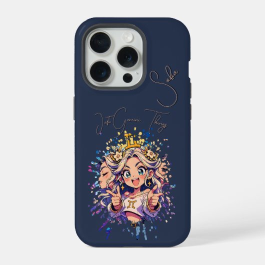 Sweet 16 Gemini Anime iPhone Case iPhoneケース (裏面)