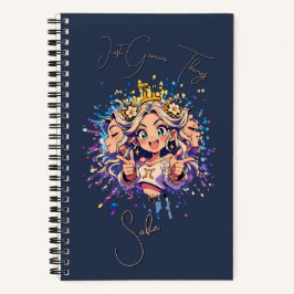 Sweet 16 Gemini Custom Name Notebook ノートブック