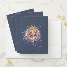 Sweet 16 Gemini Custom Pocket Folder