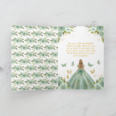 Sweet 16 Green Princess Blonde Girl カード (内部)