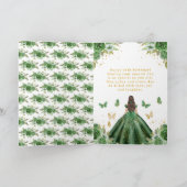 Sweet 16 Green Princess Brunette Girl カード (内部)