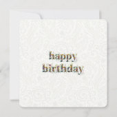Sweet 16 Happy Birthday Wildflowers Text カード (裏面)
