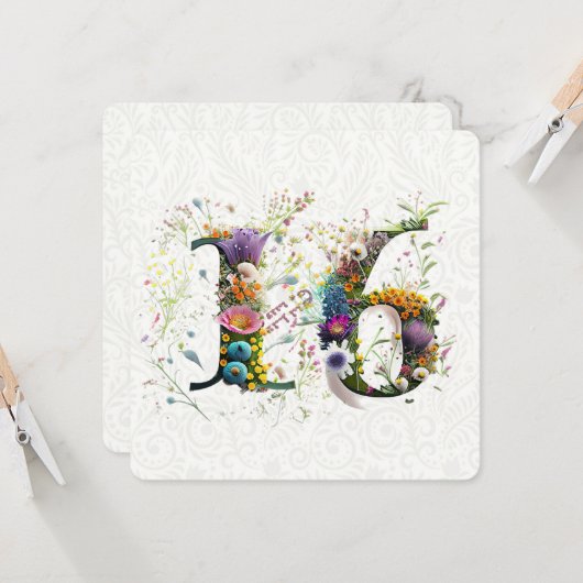 Sweet 16 Happy Birthday Wildflowers Text カード (正面/裏面インサイチュ)