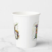 Sweet 16 Happy Birthday Wildflowers Text 紙コップ (右)