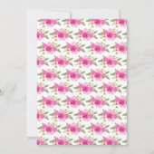 Sweet 16 Hot Pink Princess Brunette Girl 招待状 (裏面)