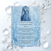 Sweet 16 Icy Blue Silver Snowflakes Personalized 招待状