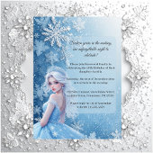 Sweet 16 Icy Blue Silver Winter Personalized Photo 招待状