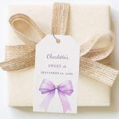 Sweet 16 lavender bow DIY write by hand ギフトタグ