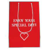 Sweet 16 lineart  ミディアムペーパーバッグ (裏面)