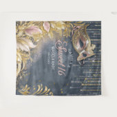 Sweet 16 MasqueradeバラGld Photo Backdrop ID1032 タペストリー (正面(横))