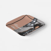 Sweet 16 Mocha Brown Plate – Custom Text/Photo ペーパープレート (傾斜あり)