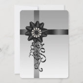 Sweet 16 Noir Perfume Bottle Black Glitter Silver  招待状 (裏面)