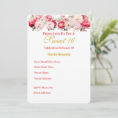 Sweet 16  Personalised Floral Invitation 案内状 (スタンド正面)