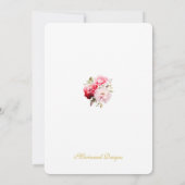 Sweet 16  Personalised Floral Invitation 案内状 (裏面)