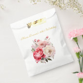 Sweet 16 Personalized Floral Party Favors フェイバーバッグ (封をした状態)