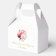 Sweet 16 Personalized Floral Party Favors
