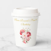 Sweet 16 Personalized  Floral Tableware 紙コップ (裏面)