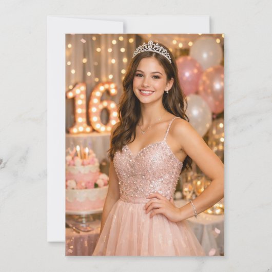 Sweet 16 photo 招待状 (裏面)