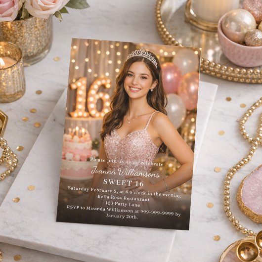 Sweet 16 photo 招待状