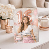 Sweet 16 photo birthday 招待状