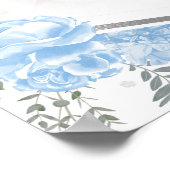 Sweet 16 Photo Welcome Sign Butterfly Dusty Blue ポスター (角)