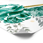 Sweet 16 Photo Welcome Sign Butterfly Green ポスター (角)