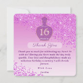 Sweet 16 Pink Blush Fragrance Studio Thank You サンキューカード (正面)