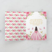 Sweet 16 Pink Princess African American Girl カード (内部)