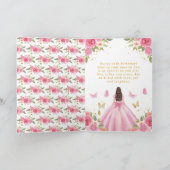 Sweet 16 Pink Princess Brunette Girl カード (内部)