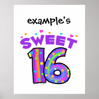 Sweet 16 Poster – 独自の作成 ポスター