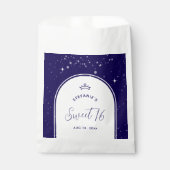 Sweet 16 Princess Tiara Crown Navy Blue Birthday フェイバーバッグ (正面)