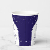 Sweet 16 Princess Tiara Crown Navy Blue Birthday 紙コップ (右)