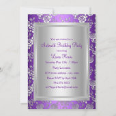 Sweet 16 Purple Bow & Nouncements 招待状 (裏面)