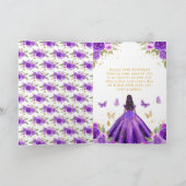 Sweet 16 Purple Princess African American Girl カード (内部)