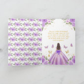 Sweet 16 Purple Princess Brunette Girl カード (内部)