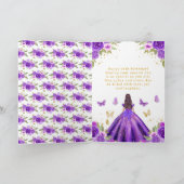 Sweet 16 Purple Princess Brunette Girl カード (内部)