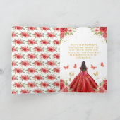 Sweet 16 Red Princess African American Girl カード (内部)