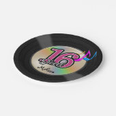 Sweet 16 Rock Musicパーティー パーソナライズされた ペーパープレート (アングル)