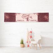 Sweet 16 Rose Gold 横断幕 (インサイチュ)