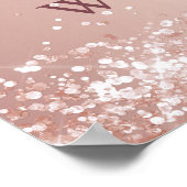 Sweet 16 rose gold welcome  ポスター (角)