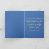 Sweet 16 Royal Blue Gold Glitter Balloon Birthday カード (内部)