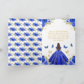 Sweet 16 Royal Blue Princess Brunette Girl カード (内部)