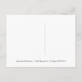 Sweet 16 "Save The Date"ターコイズストリングライト 案内ポストカード (裏面)