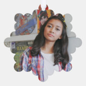 Sweet 16 Script Car Photo Snowflake Ornament オーナメントカード (裏面)